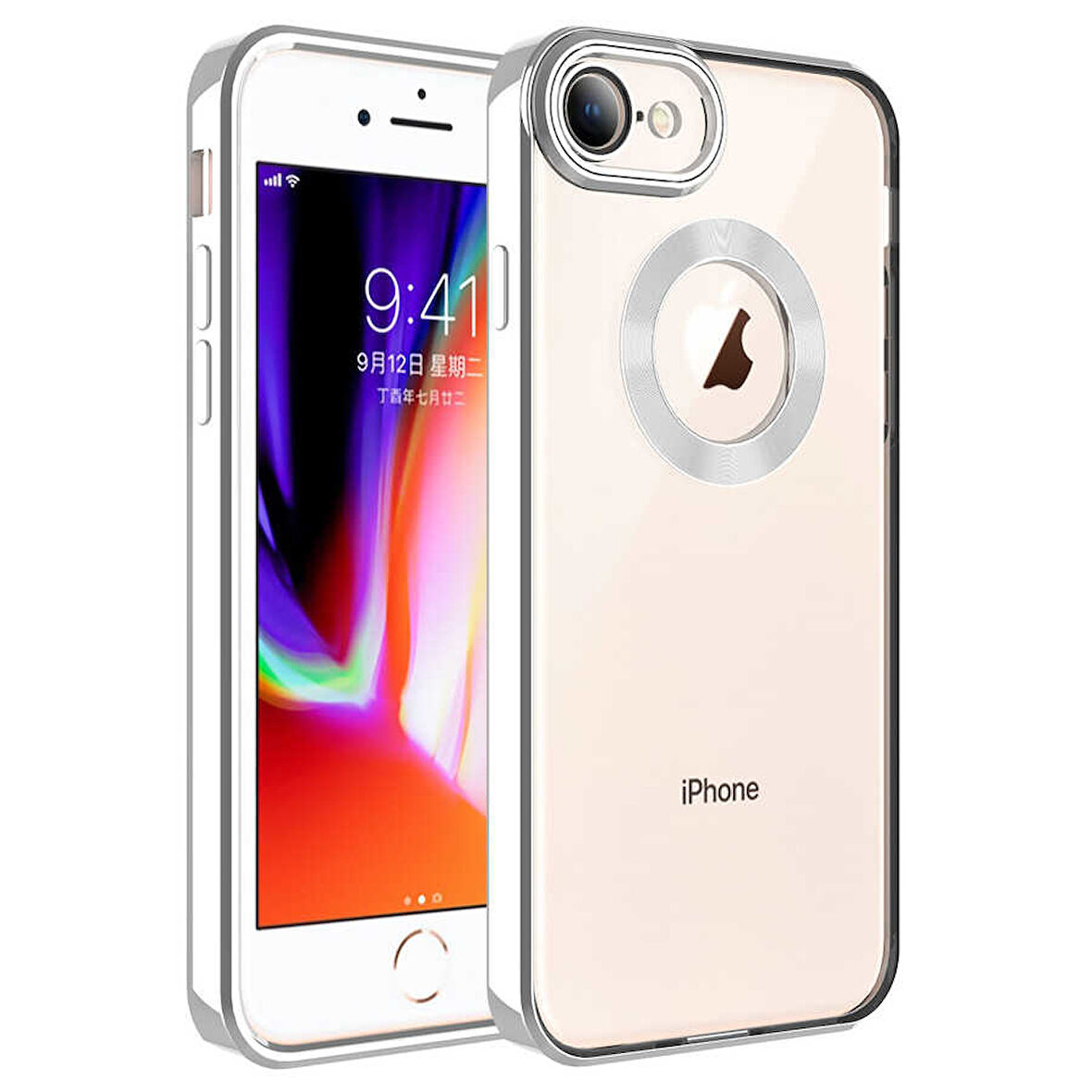 Apple iPhone 8 Uyumlu Kılıf ClearCam kamera koruma teknolojisi, logoyu öne çıkaran tasarım, etkili darbe emici ve çizilme önleyici özellikli kapak.