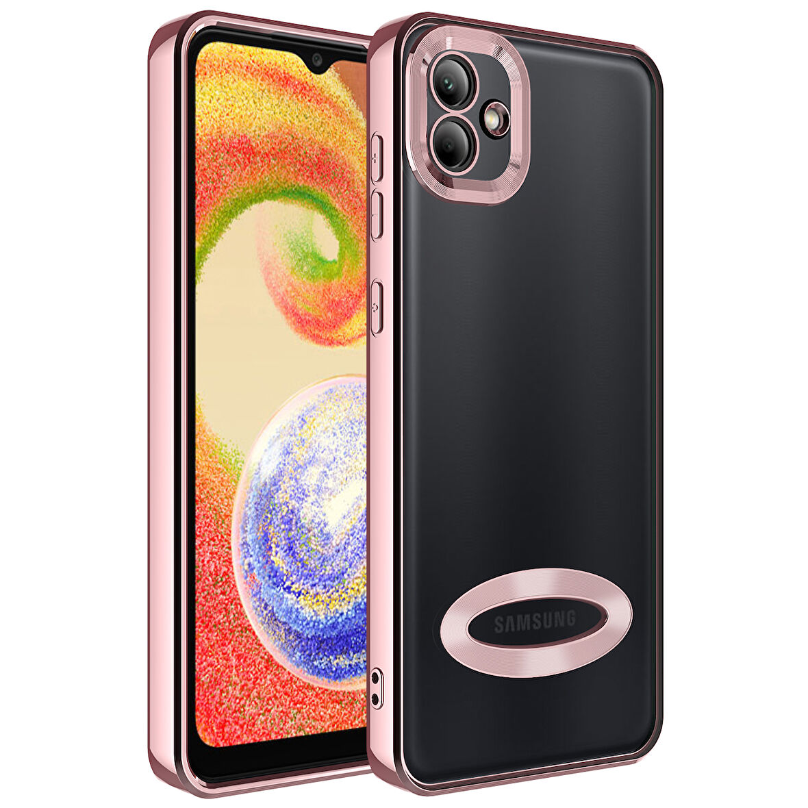 Samsung Galaxy A04 Uyumlu Kılıf ClearCam kamera koruma teknolojisi, logoyu öne çıkaran tasarım, etkili darbe emici ve çizilme önleyici özellikli kapak.
