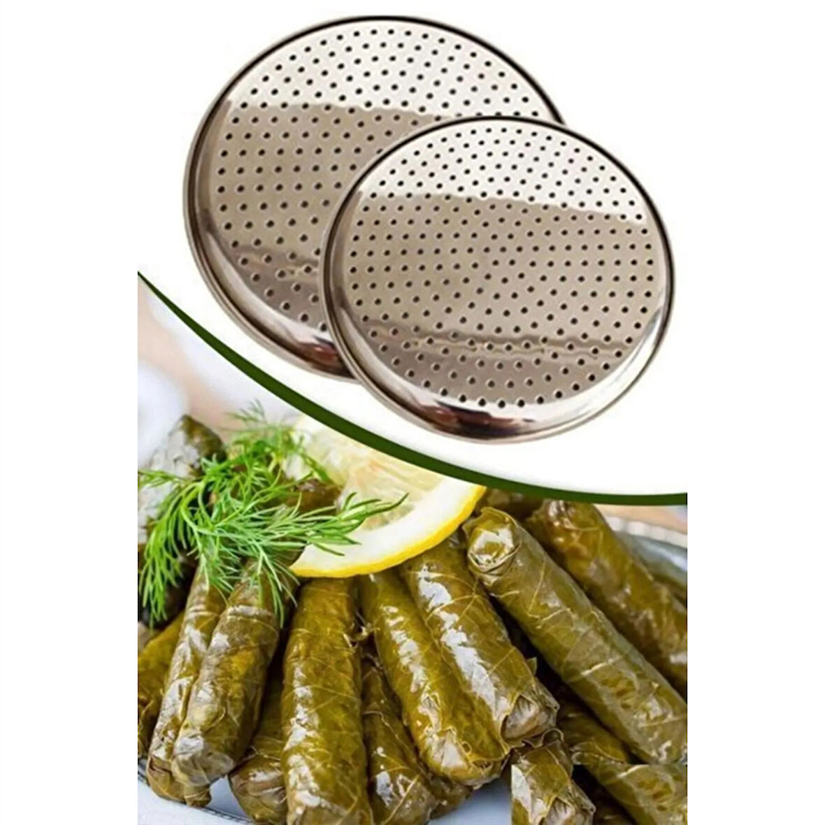 22 cm Paslanmaz Çelik Oval Delikli Model Tepsi Sarma Dolma Altlığı Pide Pizza Mutfak Tepsisi