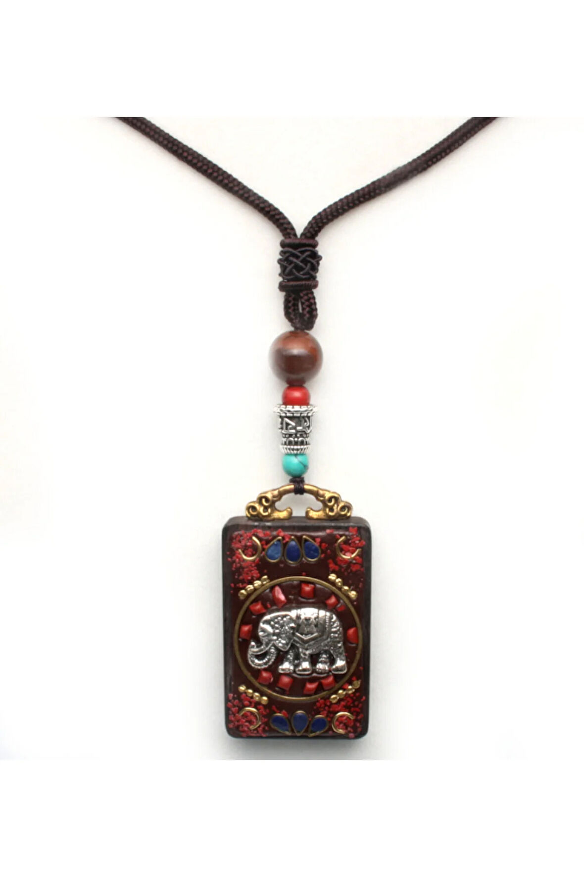 Gül Kurusu Fil Kolye