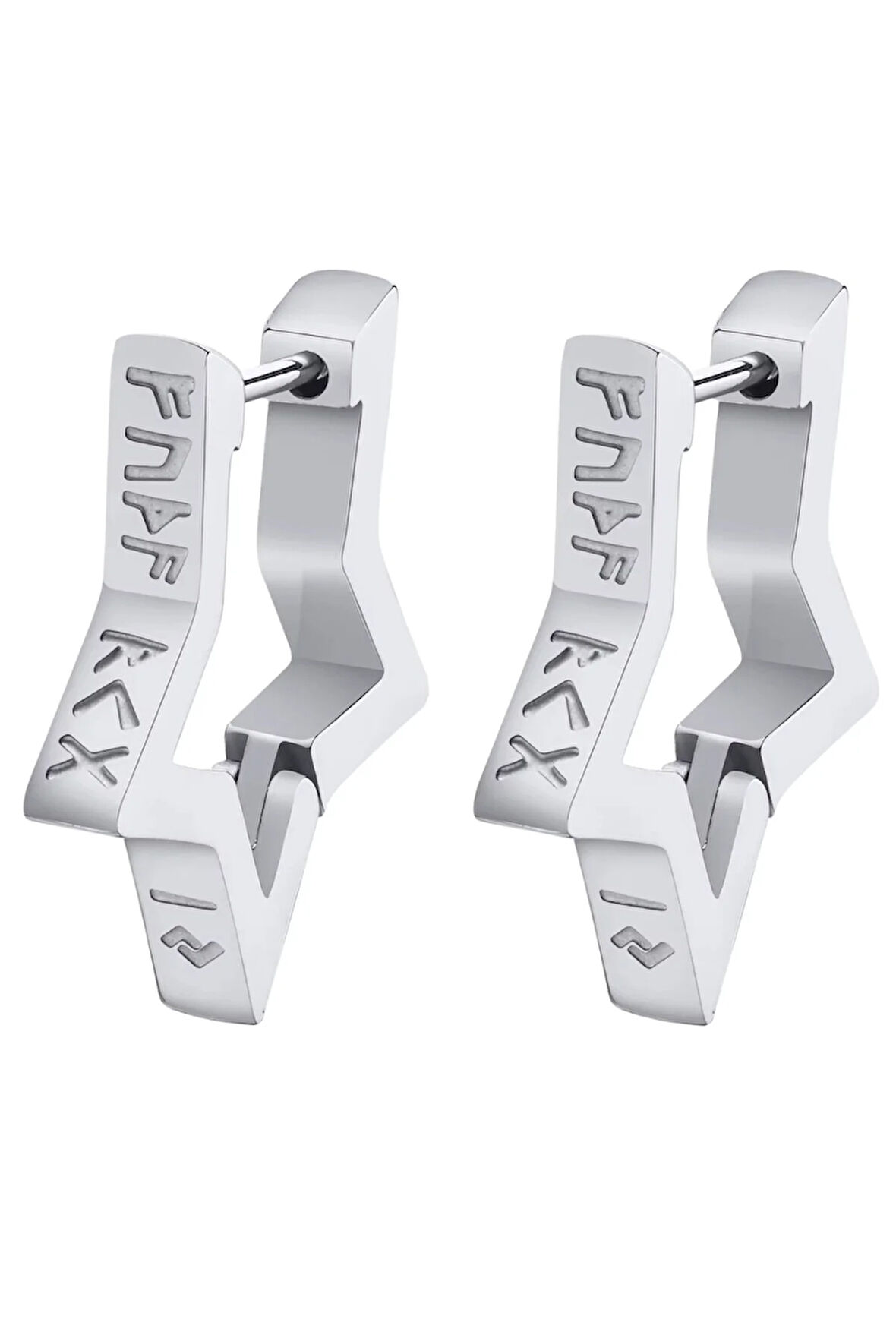 Viking Yıldız Gümüşrenk Küpe