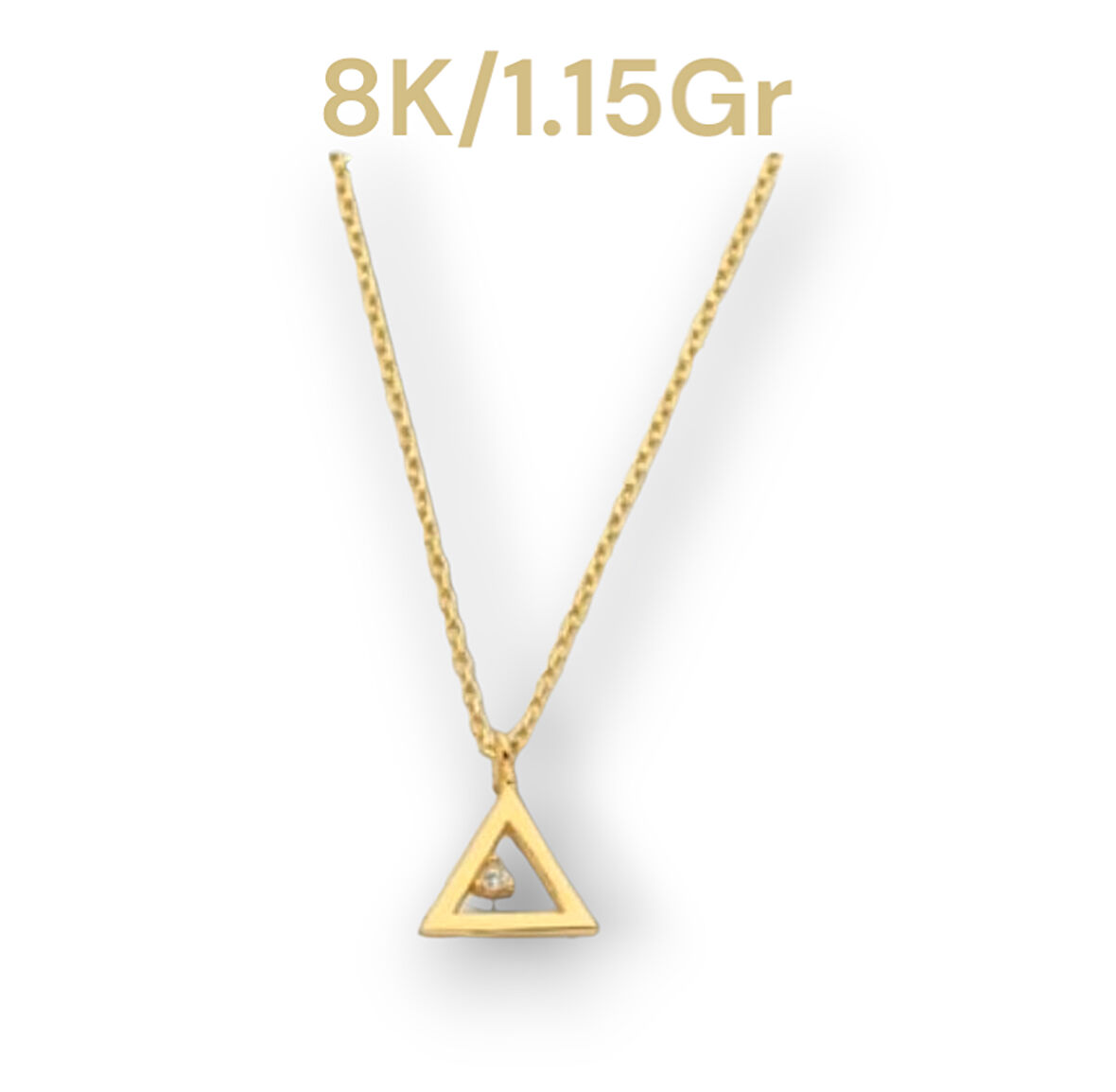 8AYAR 1,15GRAM ALTIN ÜÇGEN KOLYE