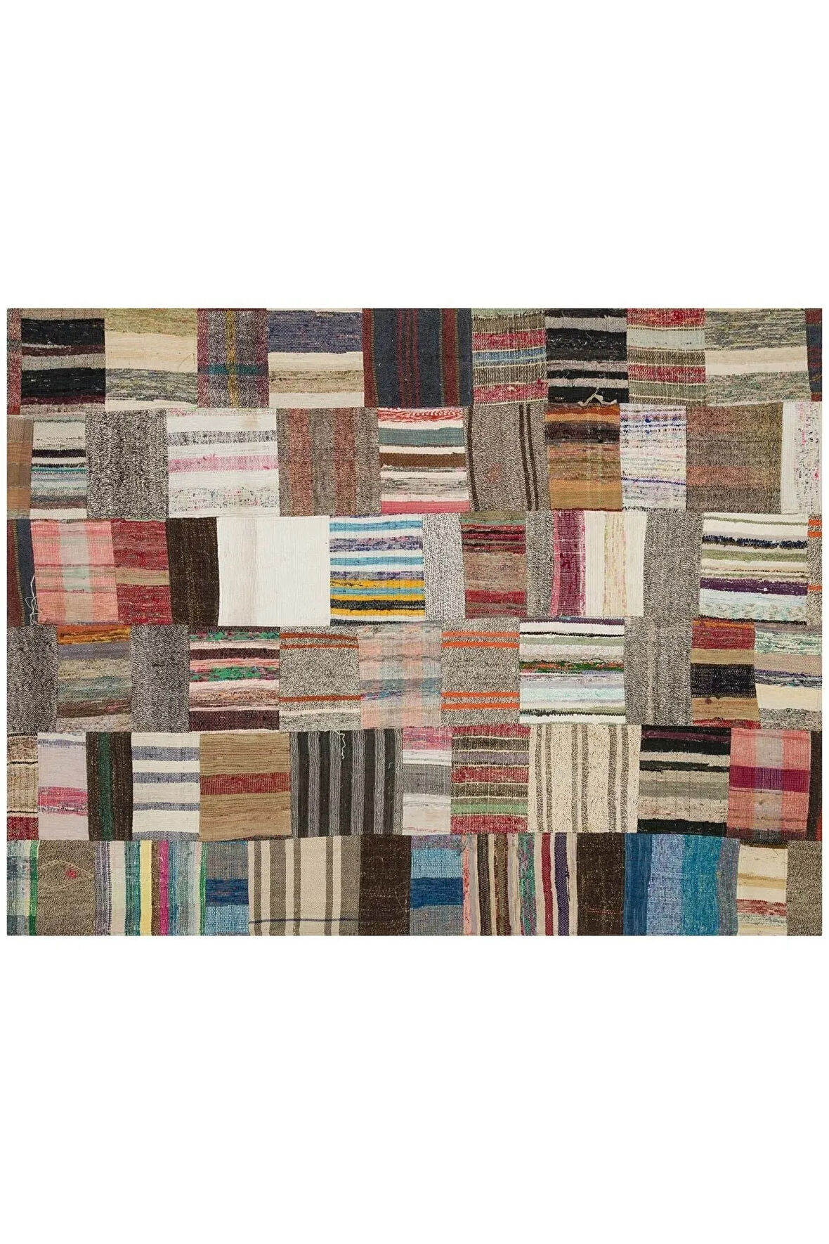 Eskitme El Dokuma Patchwork Halı 170 X 222 Cm 6119