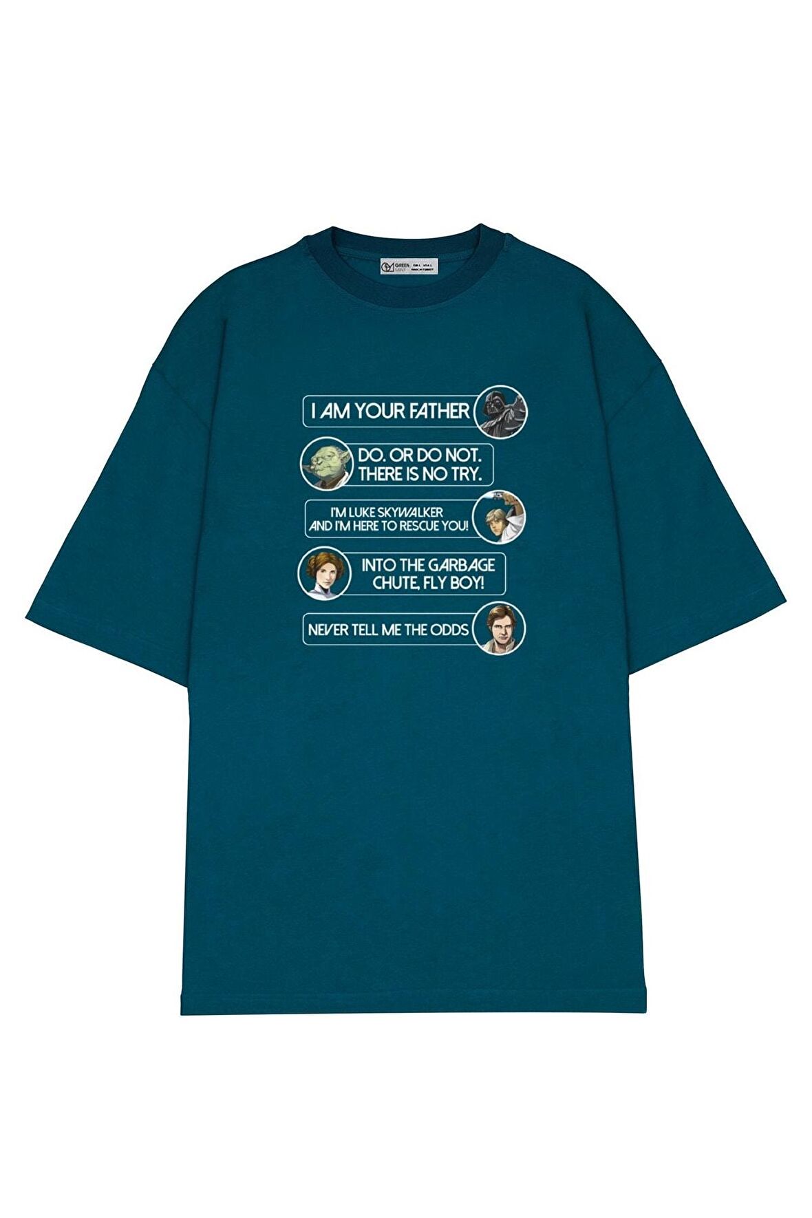 Unisex Oversize T-shirt Character Quotes
