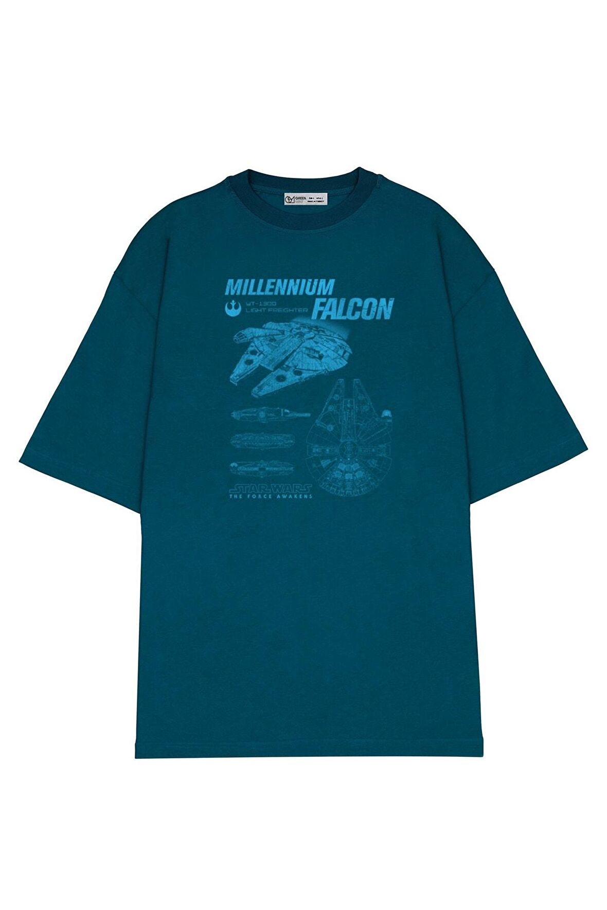 Unisex Oversize T-shirt Millennium Falcon Schematics