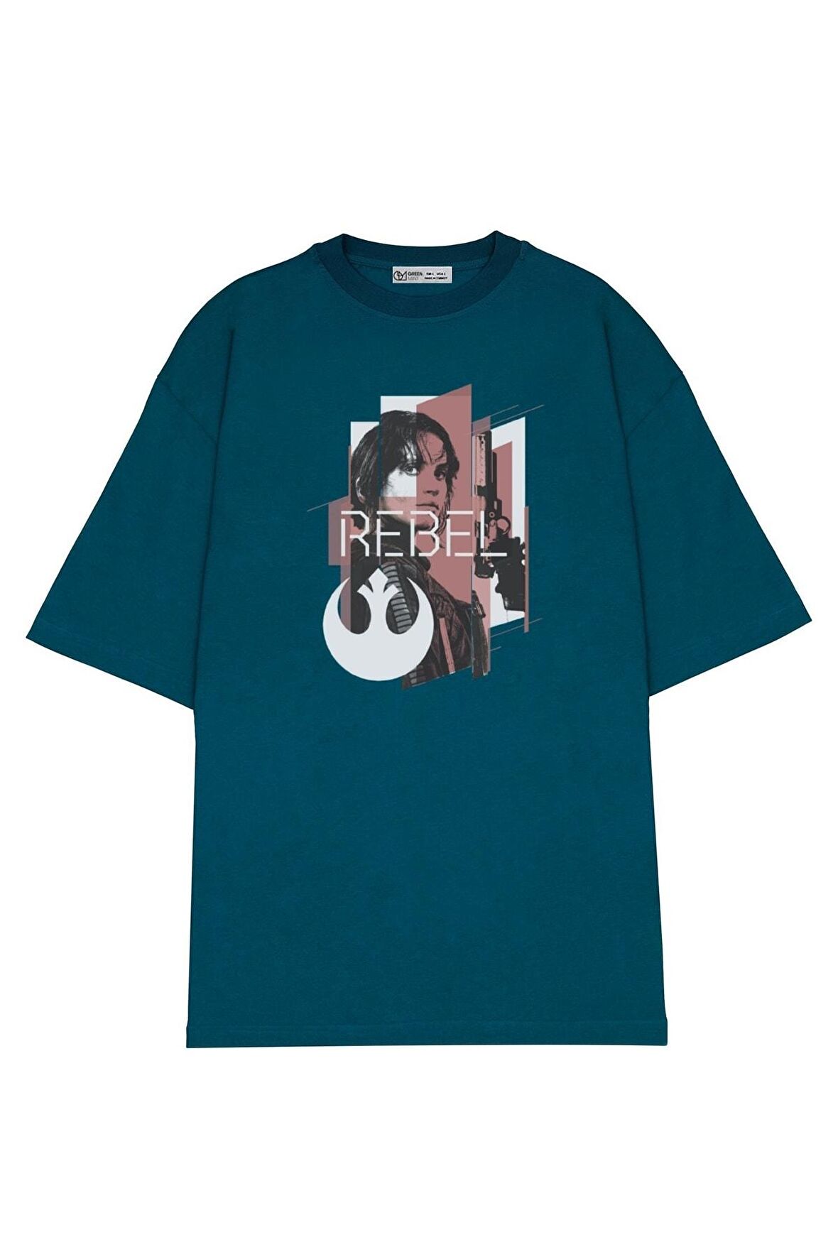 Unisex Oversize T-shirt Rebel In Red