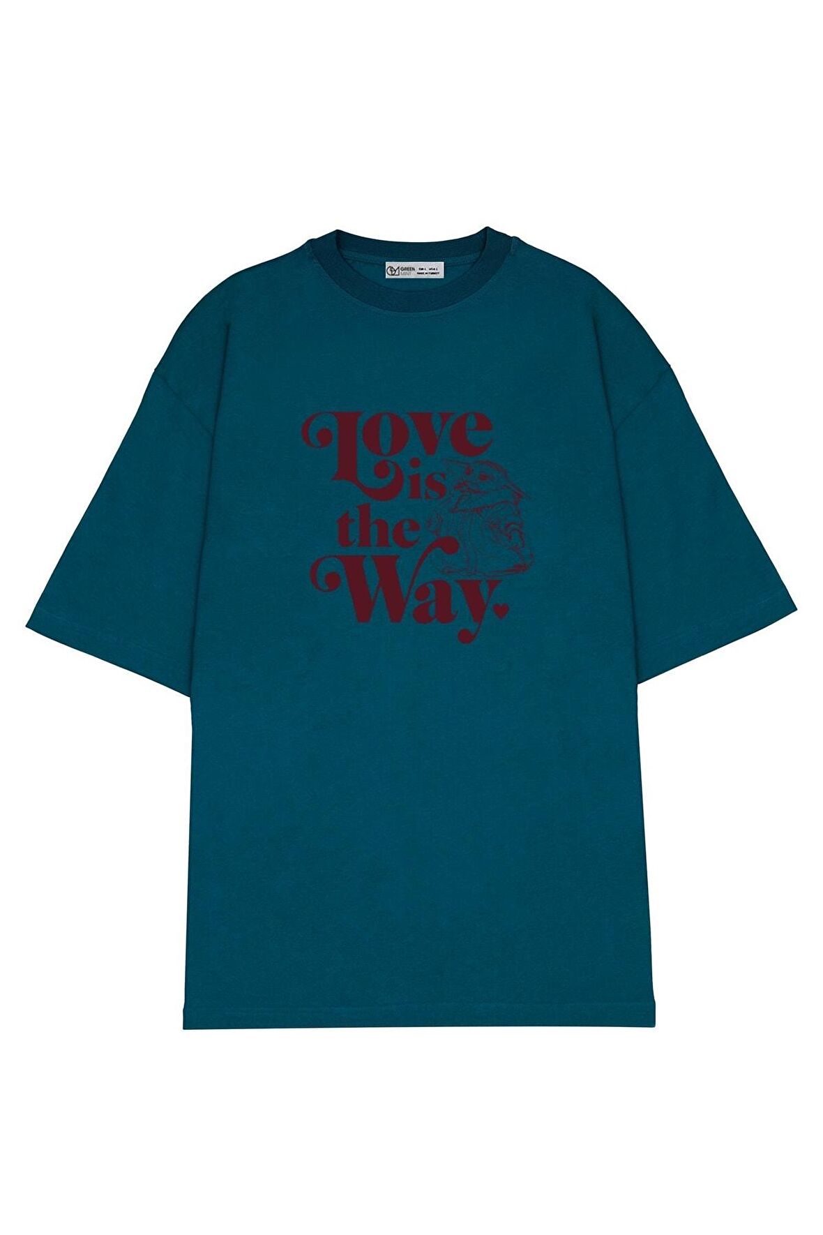 Unisex Oversize T-shirt Star Wars Mandalorian Valentine's Day The Child Love Is The Way