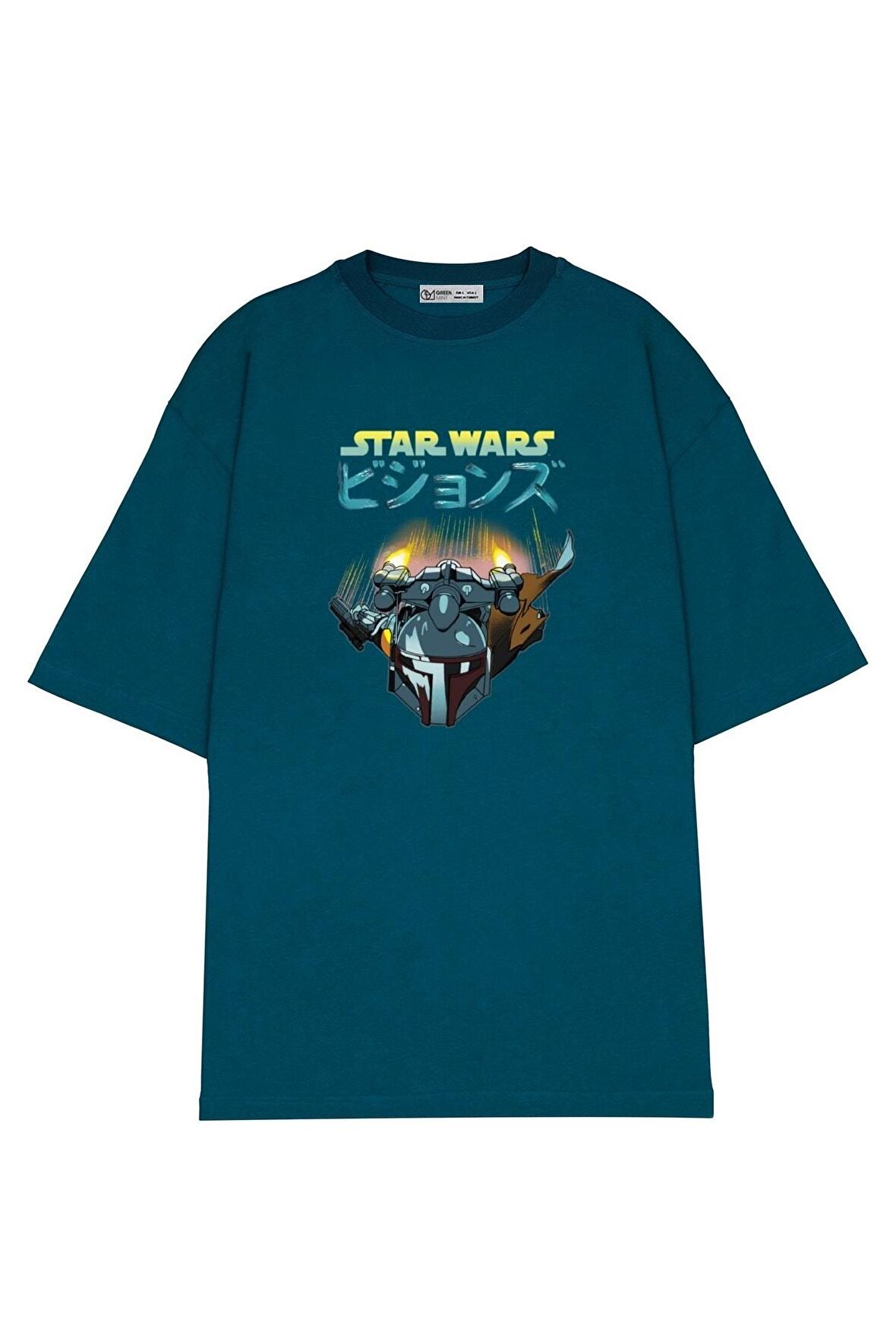 Unisex Oversize T-shirt Star Wars Visions Boba Fett Jet Pack