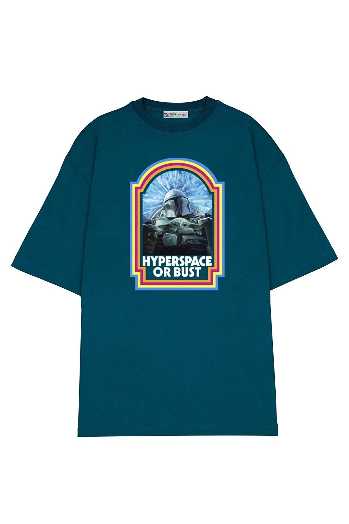 Unisex Oversize T-shirt The Mandalorian Hyperspace Or Bust