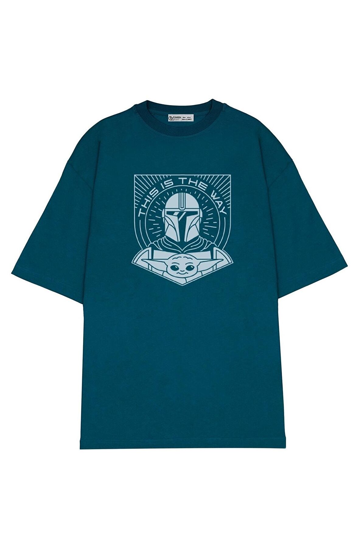 Unisex Oversize T-shirt The Mandalorian This Is The Way Line Art