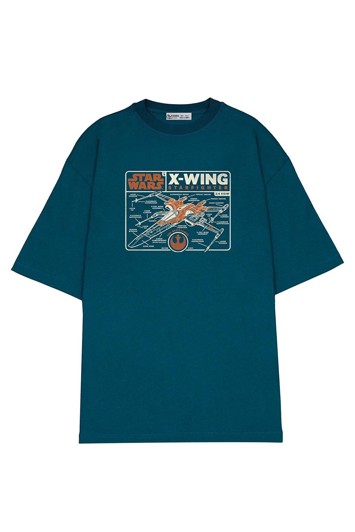 Unisex Oversize T-shirt X-wing Blueprint