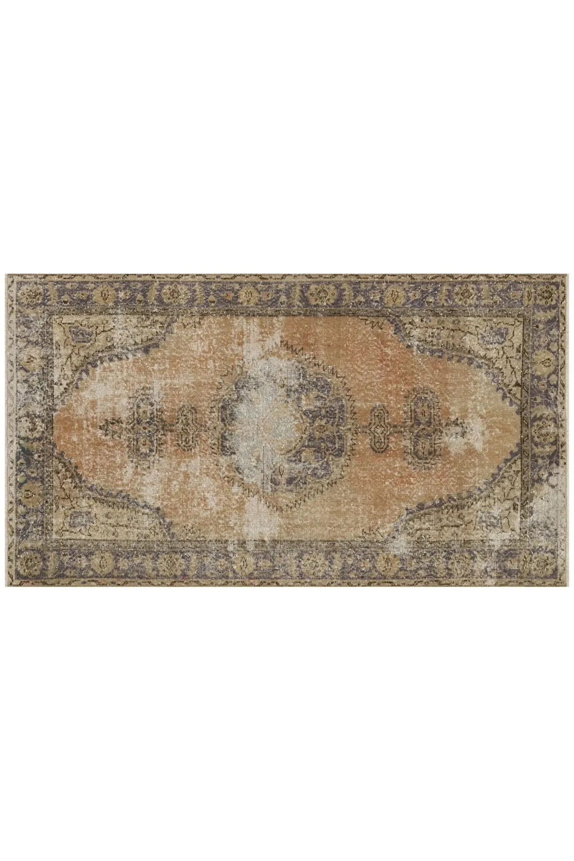 Eşsız Güzellığe Sahıp Vıntage El Dokuma Halı 114 X 207 Cm 9578