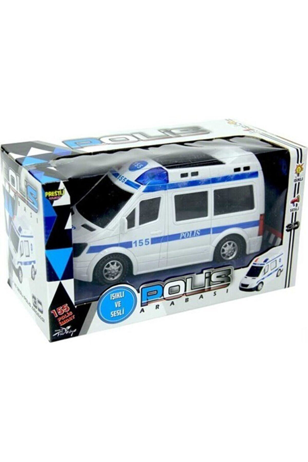 Eğitici Oyuncaklar Polis Arabası Oyuncak Pilli Işıklı Siren Sesli Polis Minibüs Kız Erkek Çocuk Oyun