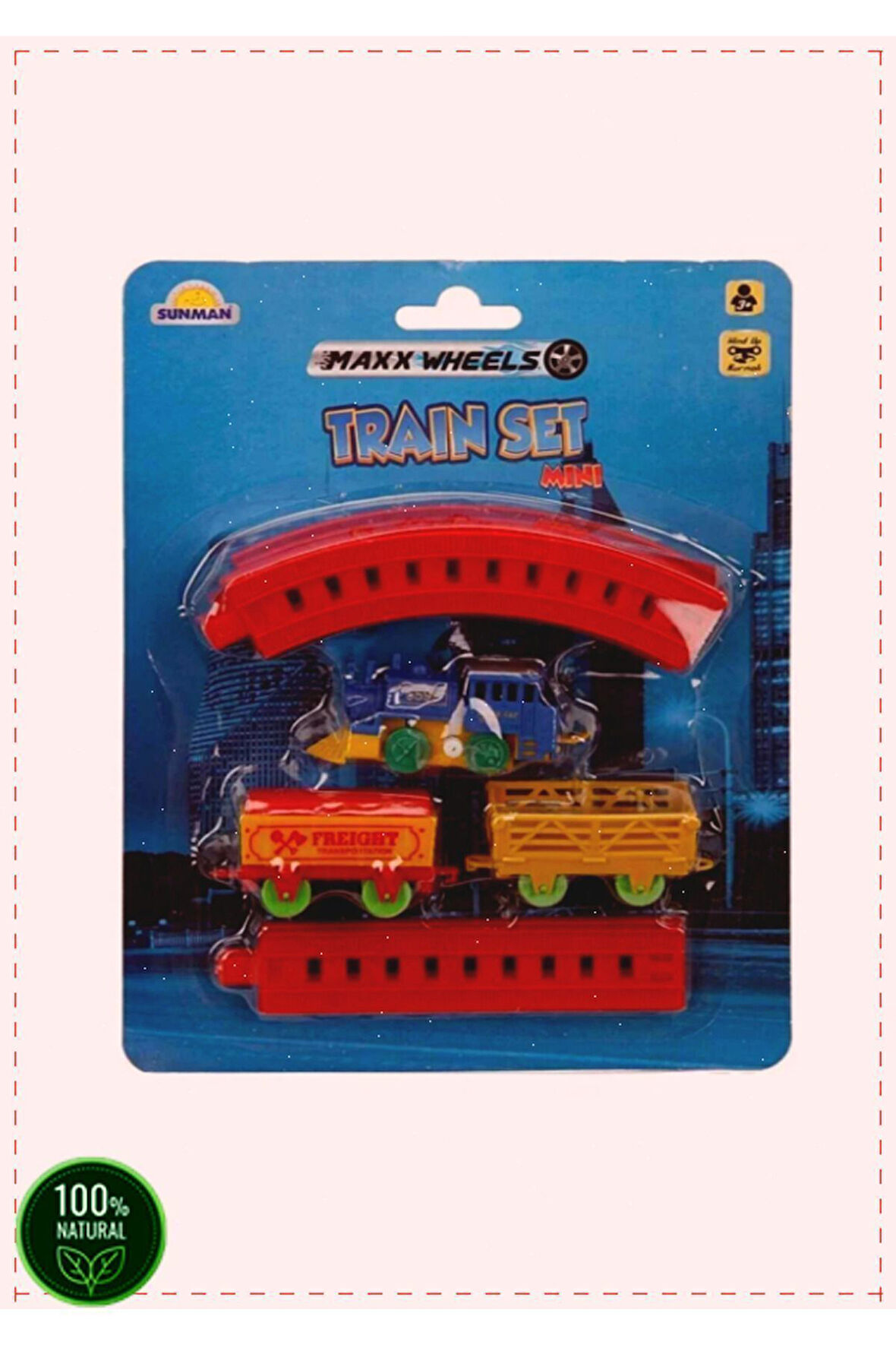 Kurmalı Raylı Mini Tren Seti 11 Parça  Oyuncak Egitici Oyuncak Kız Erkek Cocuk Oyuncak Egitici Mont