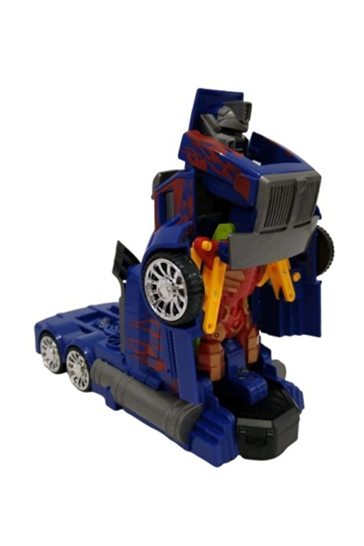 Eğitici Oyuncaklar Transformers Tarzı Işıklı Ve Sesli Tıra Dönüşen Optimus Prime Robot Kız Erkek Çoc