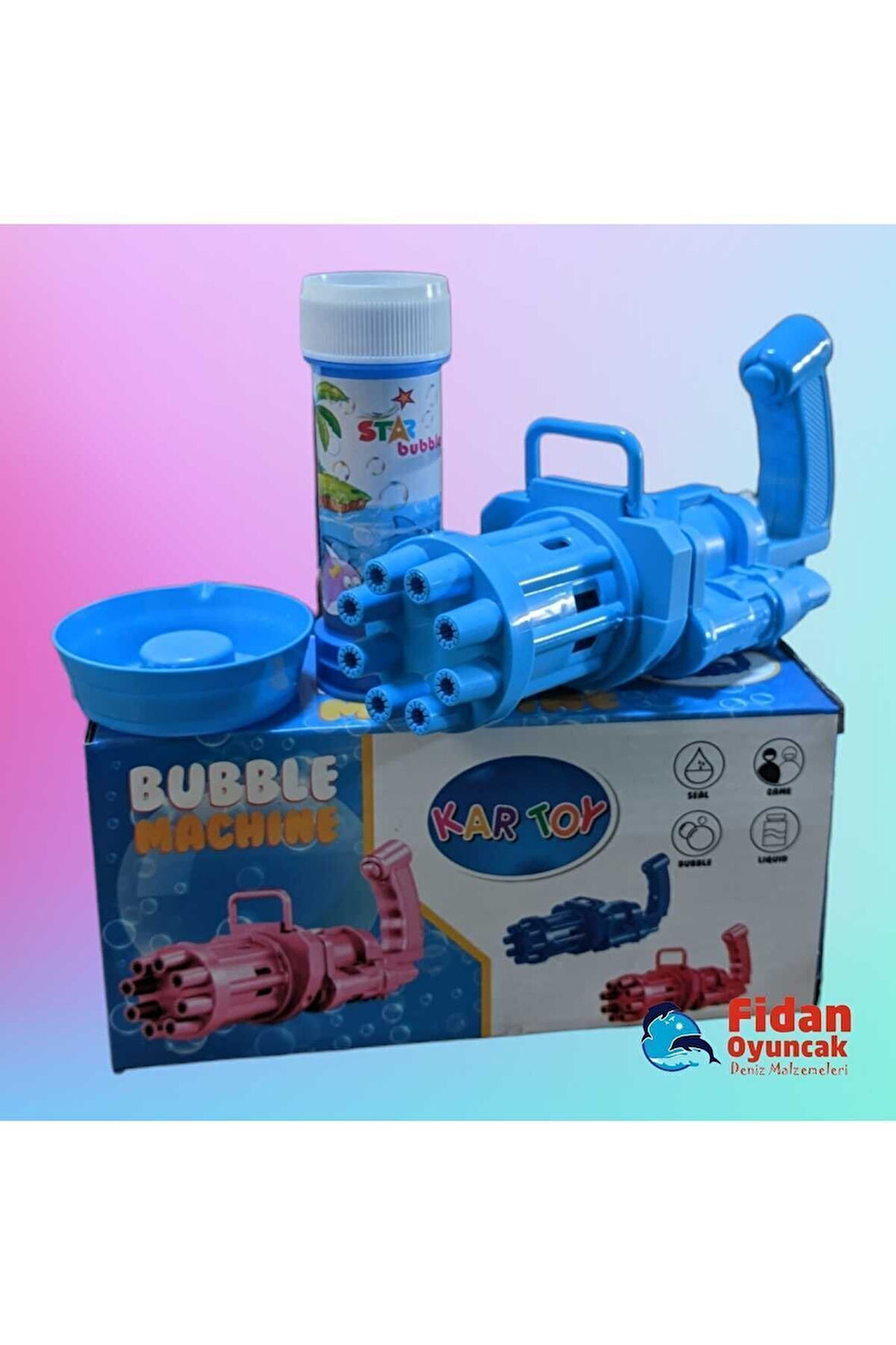 Eğitici Oyuncaklar Pilli Köpüklü Oyuncak Baloncuk Köpük Makinesi Tabancası Machine 50 ml Baloncuk Li