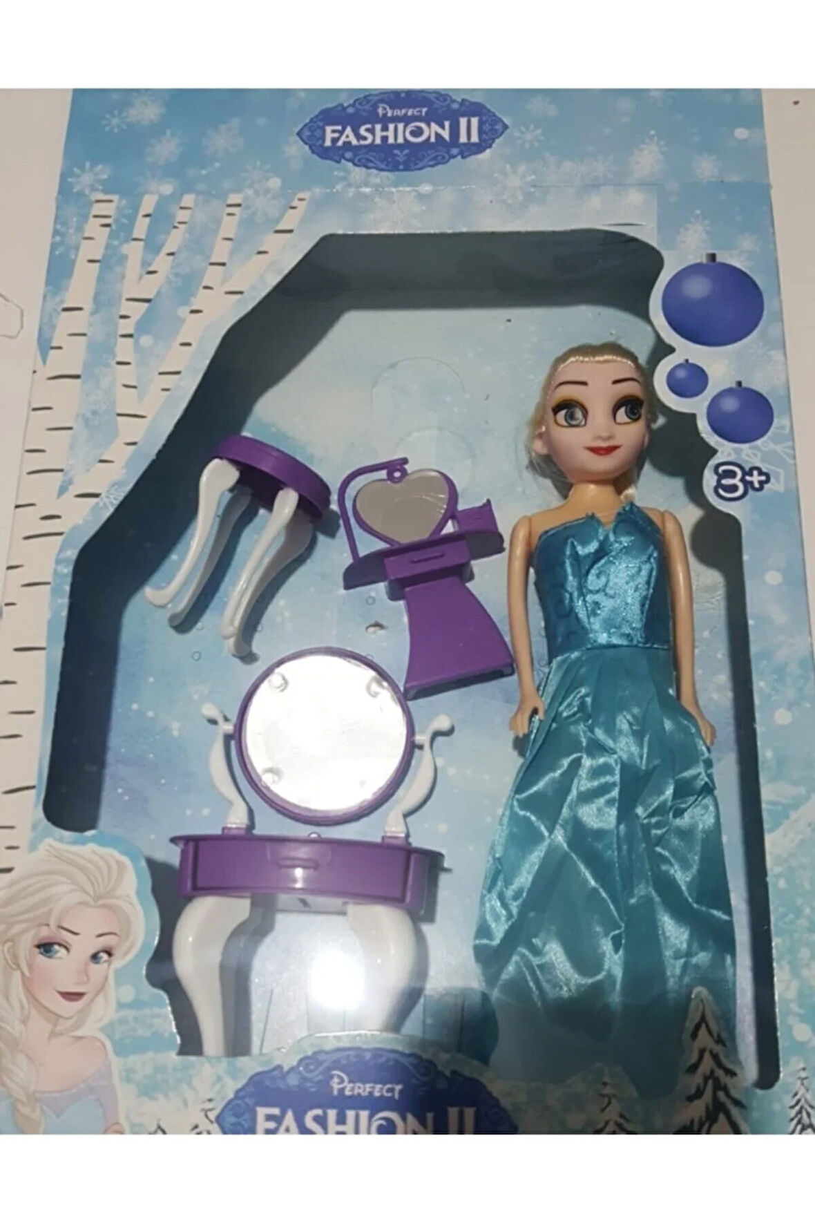 Eğitici Oyuncaklar Karlar Prensesi Elsa Karlar Ülkesi Oda Takımlı Oyuncak Bebek 30 Cm Kız Erkek Çocu