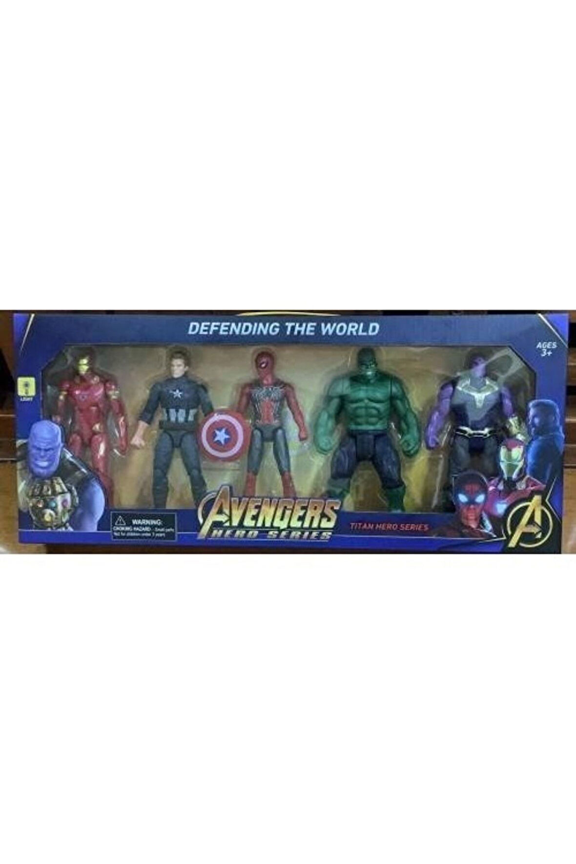 Eğitici Oyuncaklar Avenger Oyuncak Kahramanlar Set Endgame Thanos Hulk Örümcek Adam 5'li Figür Kız E