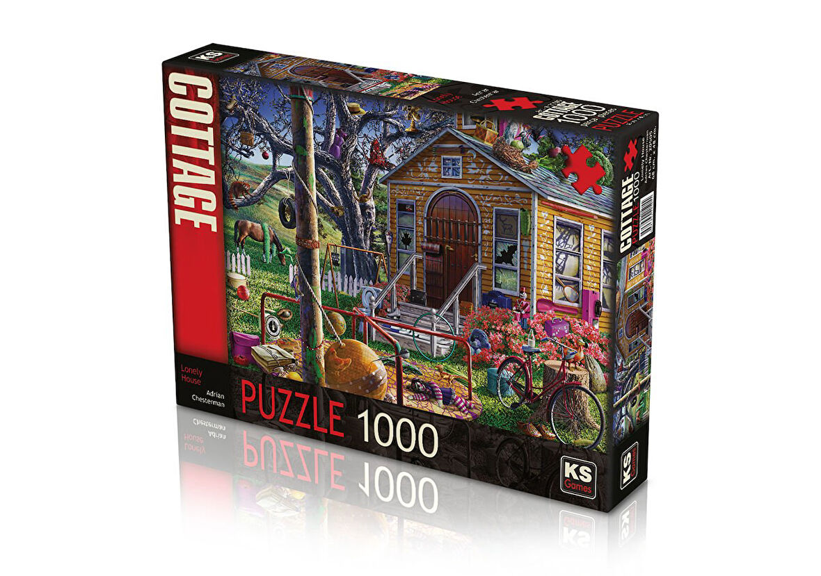 Kız Erkek Çocuk Oyuncak KS Puzzle 1000 Parça Lonely House Yalnız Ev Kız Erkek Çocuk Oyuncak Eğitici