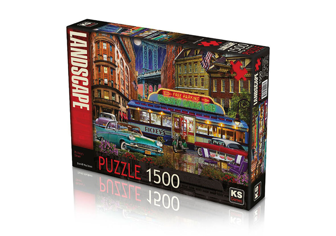 Kız Erkek Çocuk Oyuncak KS Puzzle 1500 Parça Rickeys Diner Kız Erkek Çocuk Oyuncak Eğitici Eğlenceli