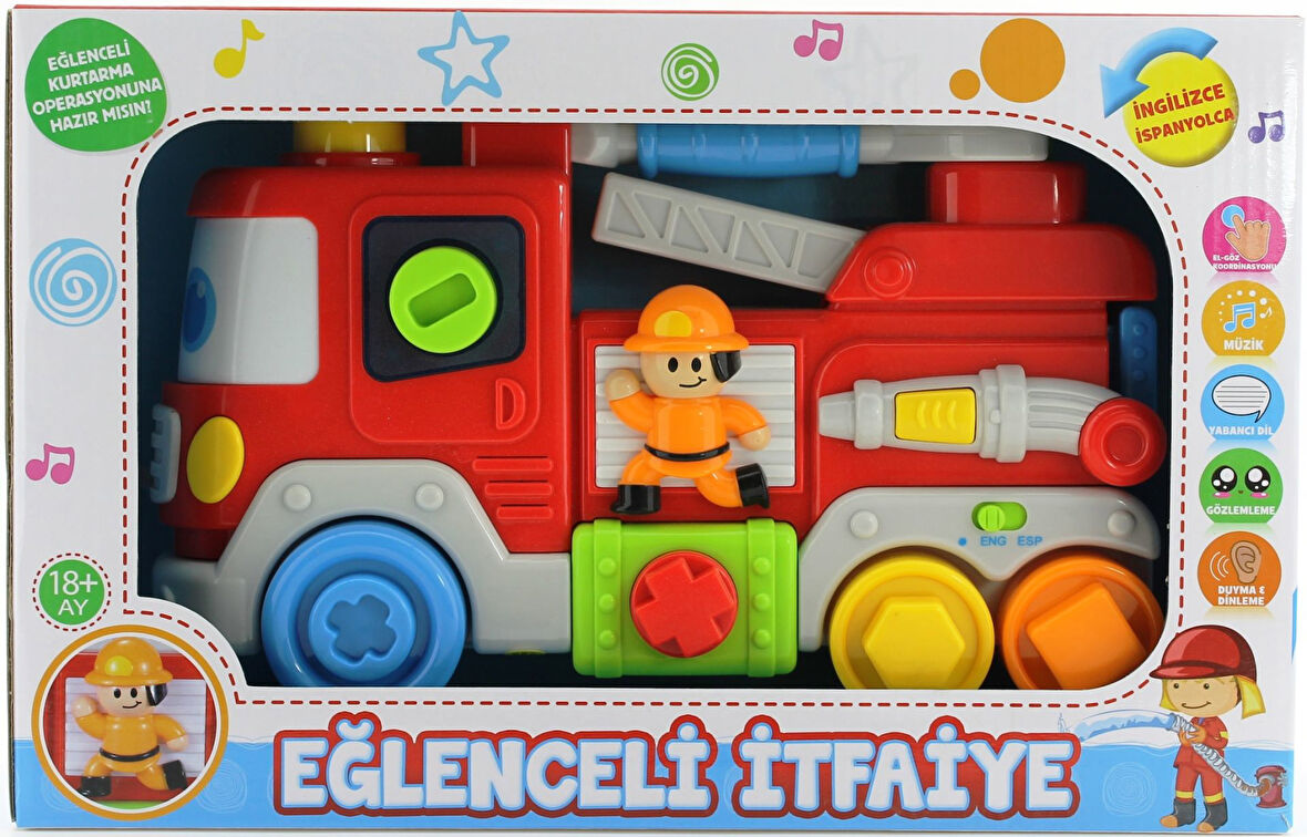 Kız Erkek Çocuk Oyuncak İngilizce Ve İspanyolca Konuşan İtfaiye Kız Erkek Çocuk Oyuncak Eğitici Eğle