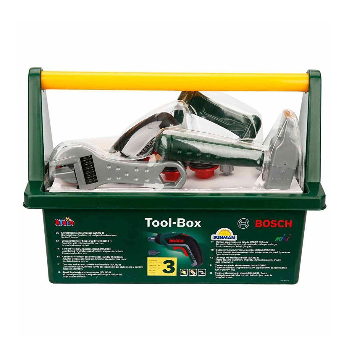 Kız Erkek Çocuk Oyuncak 8436 Bosch El Çantalı Oyuncak Tamir Seti 17 Parça Kız Erkek Çocuk Oyuncak Eğ