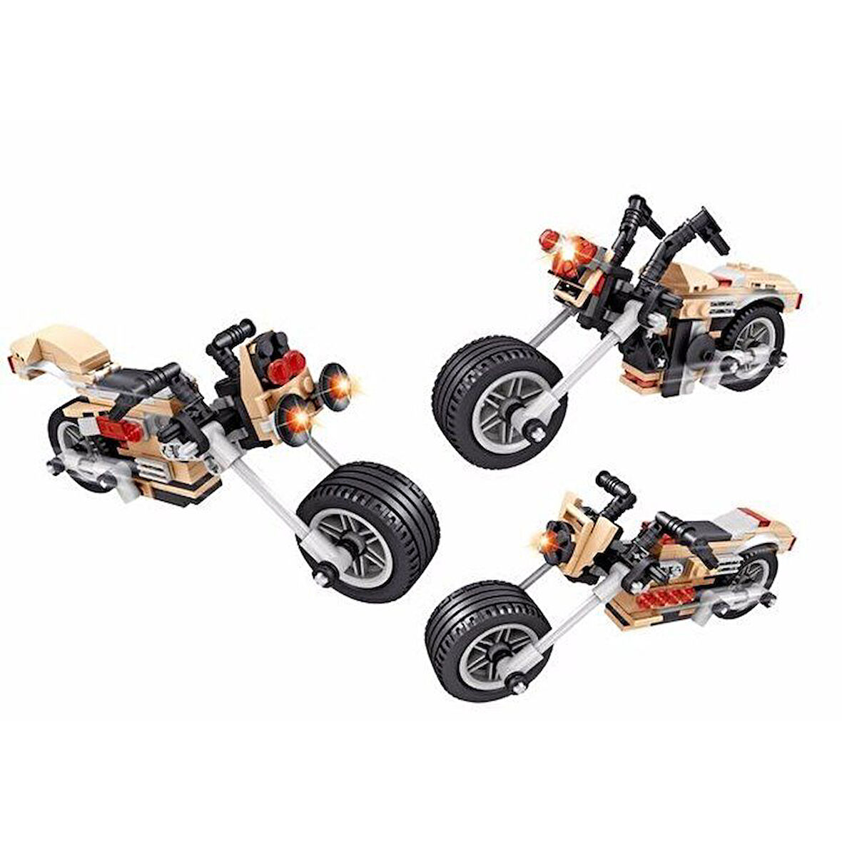 Kız Erkek Çocuk Oyuncak Ausini Assembling Master 3 in 1 142 Parça Motorlar Kız Erkek Çocuk Oyuncak E