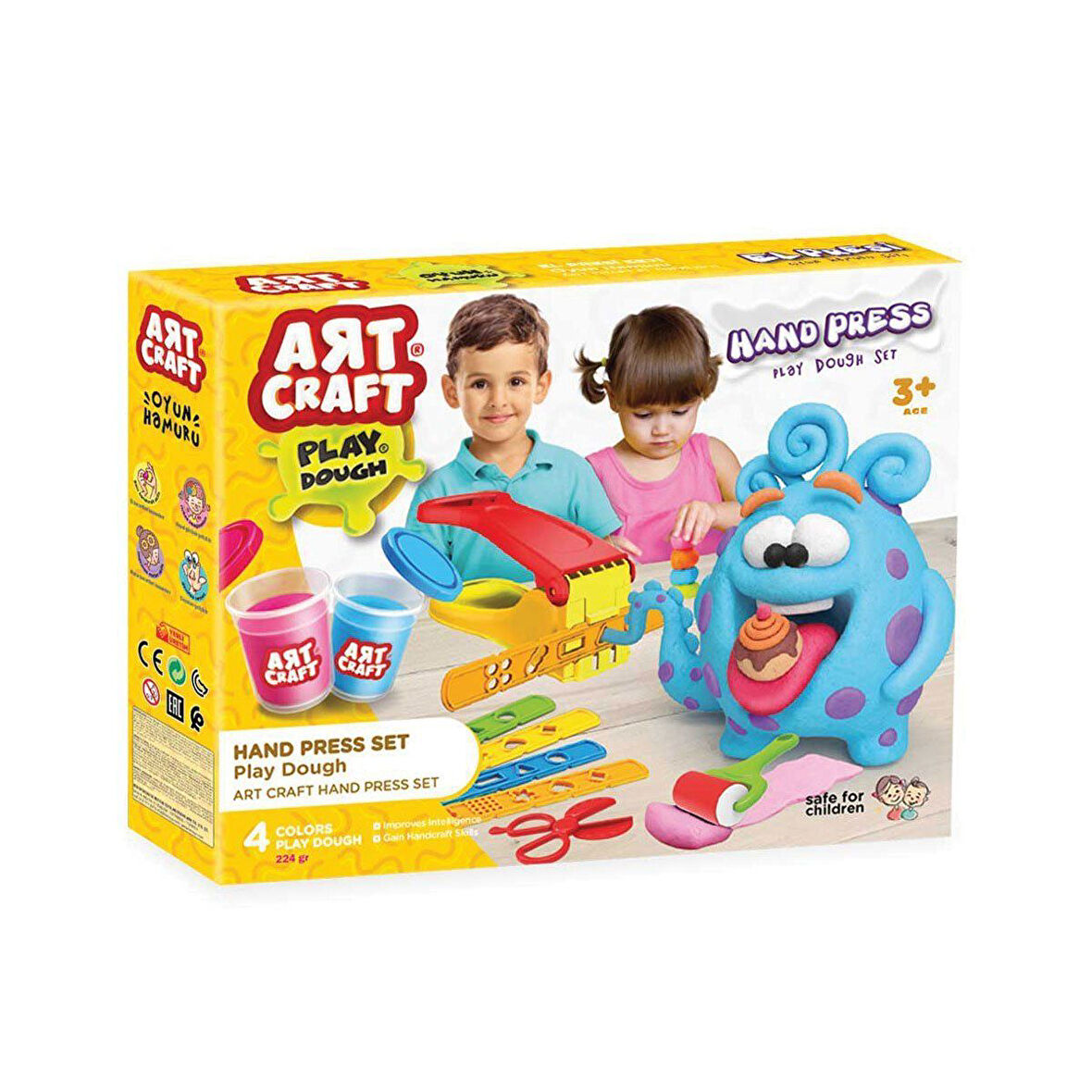 Kız Erkek Çocuk Oyuncak 03618 Dede, Art Craft El Presi Hamur Seti 224 gr Kız Erkek Çocuk Oyuncak Eği