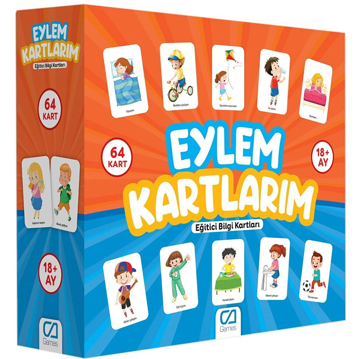 Kız Erkek Çocuk Oyuncak 401 CAKRT-5174 Eylem Kartlarım - CA Games Kız Erkek Çocuk Oyuncak Eğitici Eğ