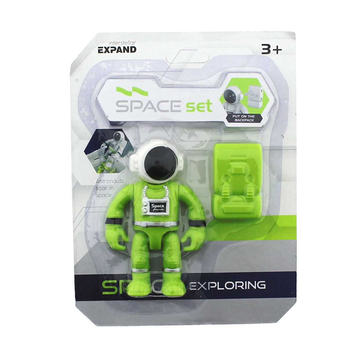 Kız Erkek Çocuk Oyuncak Çantalı Yeşil Astronot Figür Kız Erkek Çocuk Oyuncak Eğitici Eğlenceli Oyunc