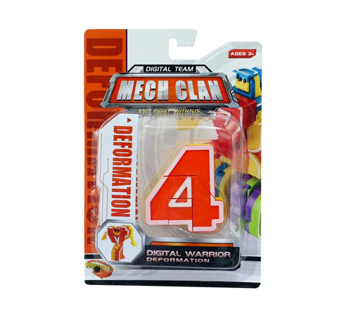 Kız Erkek Çocuk Oyuncak Robota Dönüşen Rakam- Dört Kız Erkek Çocuk Oyuncak Eğitici Eğlenceli Oyuncak