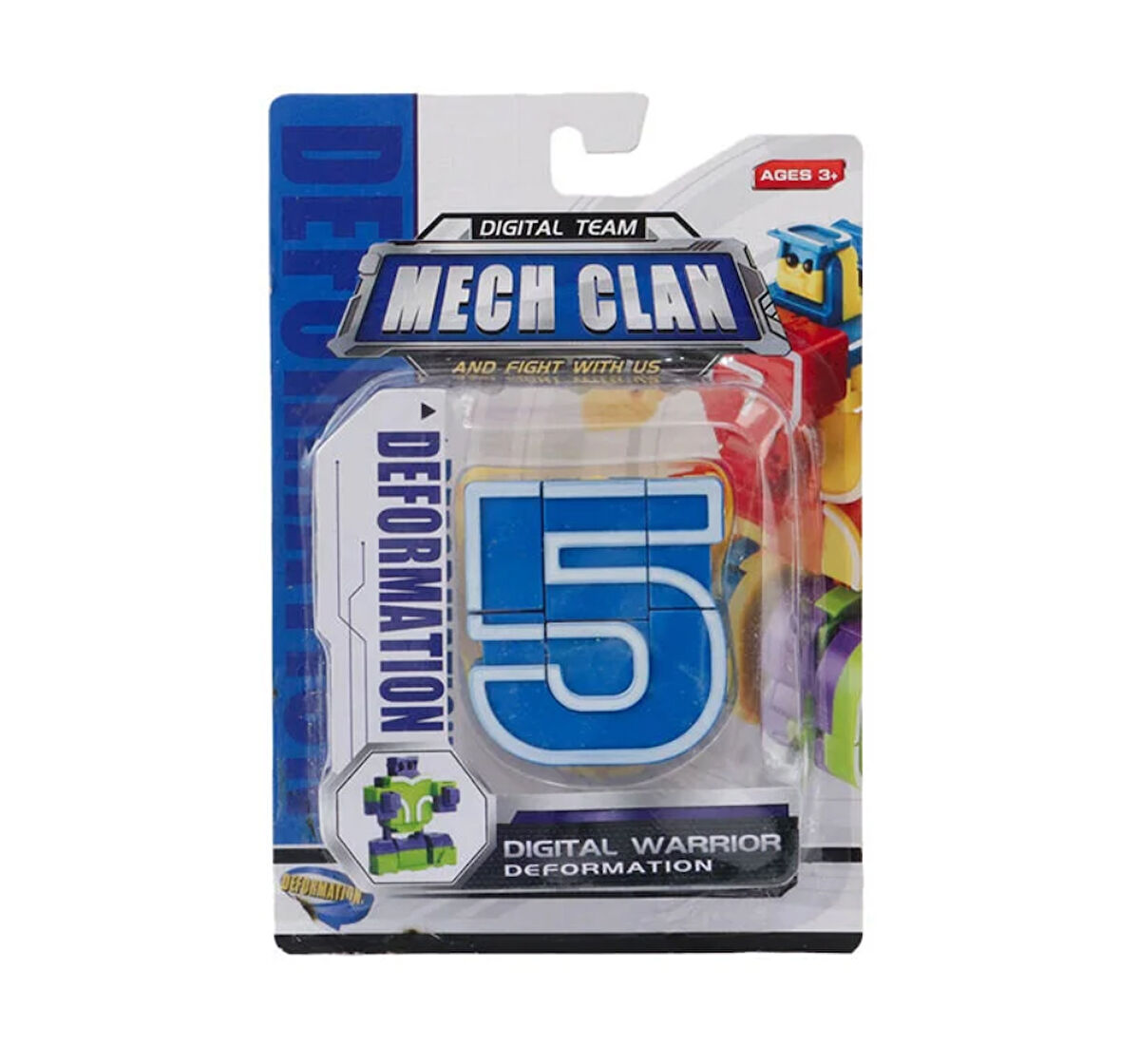 Kız Erkek Çocuk Oyuncak Robota Dönüşen Rakam- Beş Kız Erkek Çocuk Oyuncak Eğitici Eğlenceli Oyuncak