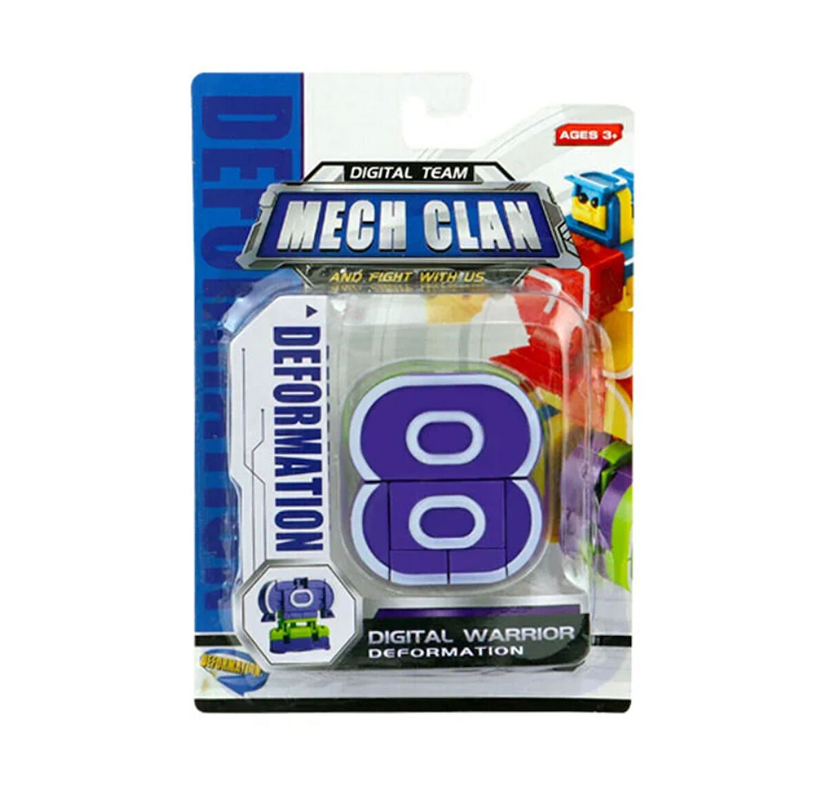 Kız Erkek Çocuk Oyuncak Robota Dönüşen Rakam- Sekiz Kız Erkek Çocuk Oyuncak Eğitici Eğlenceli Oyunca