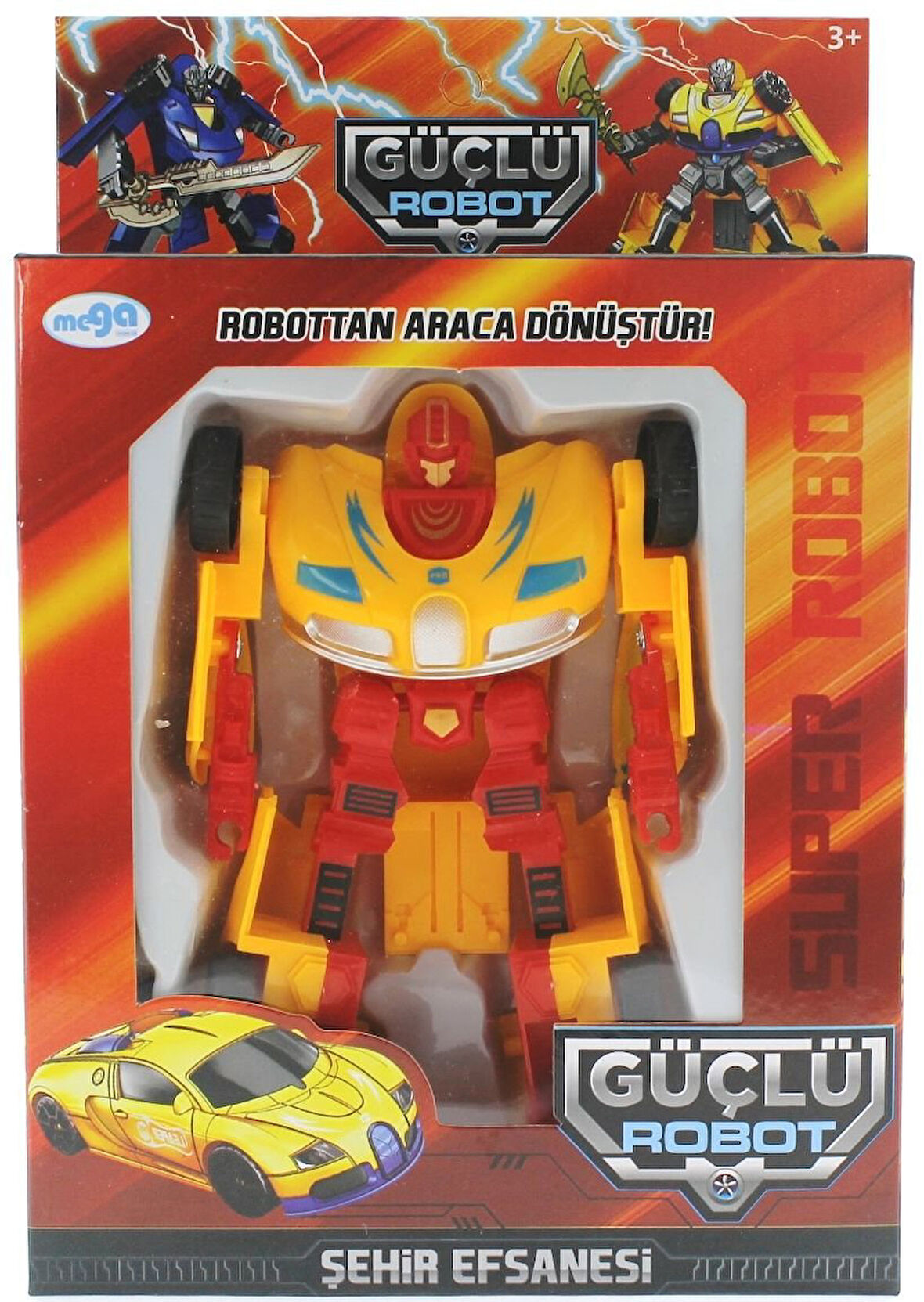 Kız Erkek Çocuk Oyuncak Araca Dönüşen Sarı Güçlü Robot Kız Erkek Çocuk Oyuncak Eğitici Eğlenceli Oyu