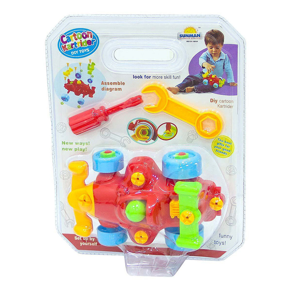 Kız Erkek Çocuk Oyuncak Sunman Sök Tak Go Kart Kız Erkek Çocuk Oyuncak Eğitici Eğlenceli Oyuncak