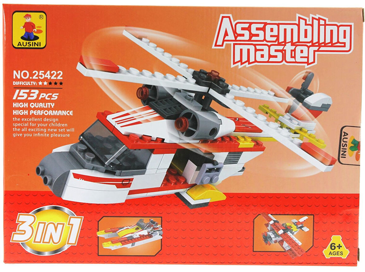 Kız Erkek Çocuk Oyuncak Ausini 153 Parça 3'ü 1 arada Yaratıcı Ustalar Kız Erkek Çocuk Oyuncak Eğitic