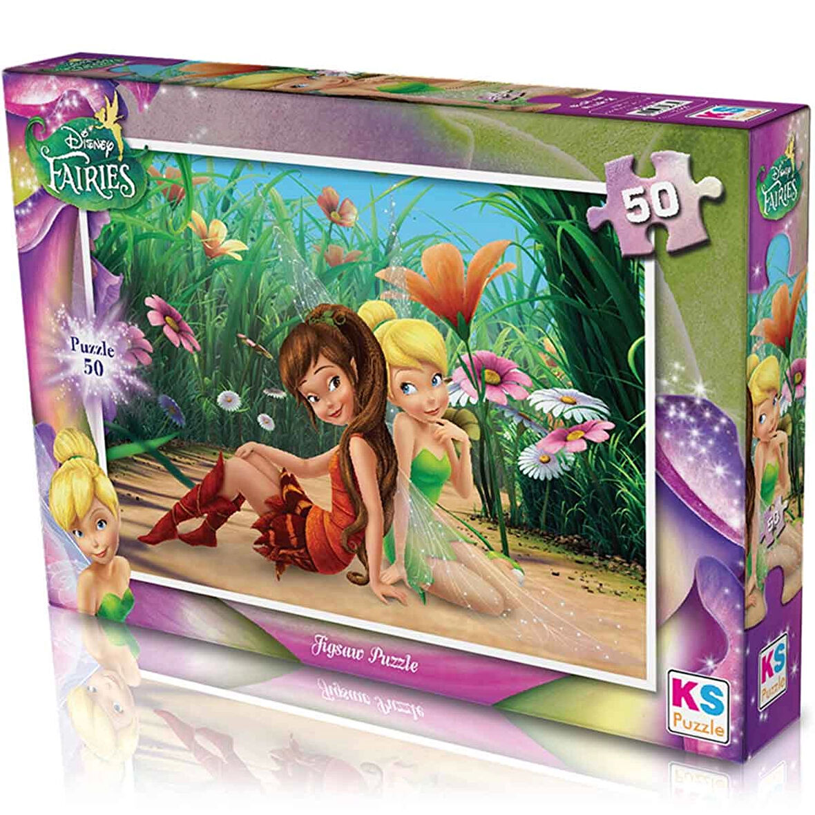Kız Erkek Çocuk Oyuncak KS Fairies 50 Parça Puzzle Kız Erkek Çocuk Oyuncak Eğitici Eğlenceli Oyuncak