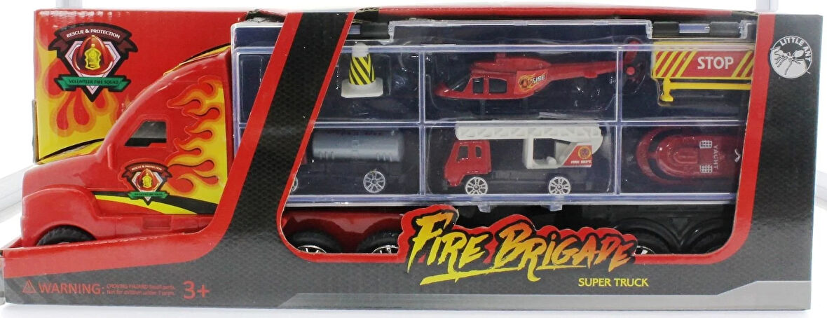 Kız Erkek Çocuk Oyuncak Taşınabilir Die Cast Metal Araçlı İtfaiye Kamyonu Kız Erkek Çocuk Oyuncak Eğ