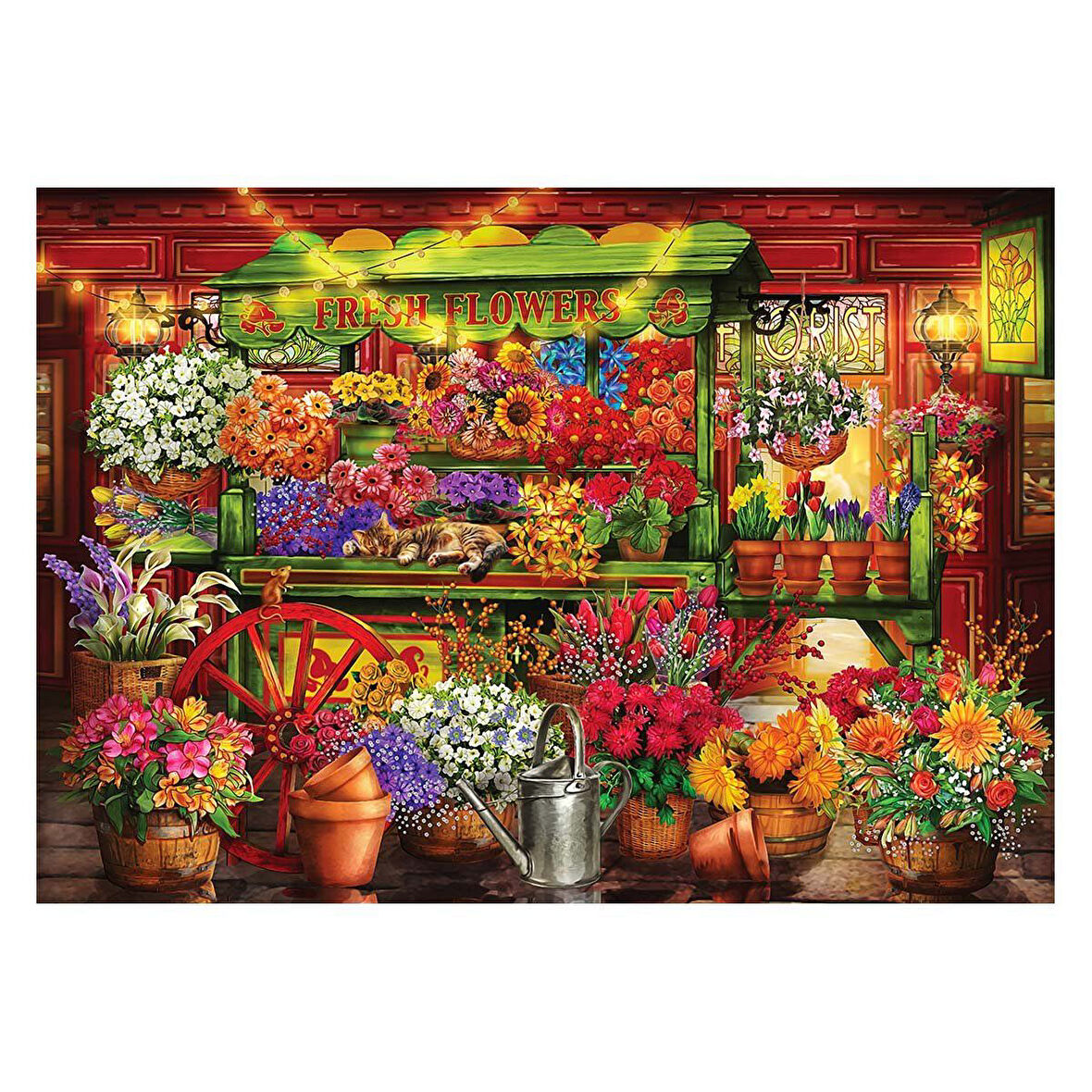 Kız Erkek Çocuk Oyuncak KS Market Stall 3000 Parça Puzzle Kız Erkek Çocuk Oyuncak Eğitici Eğlenceli