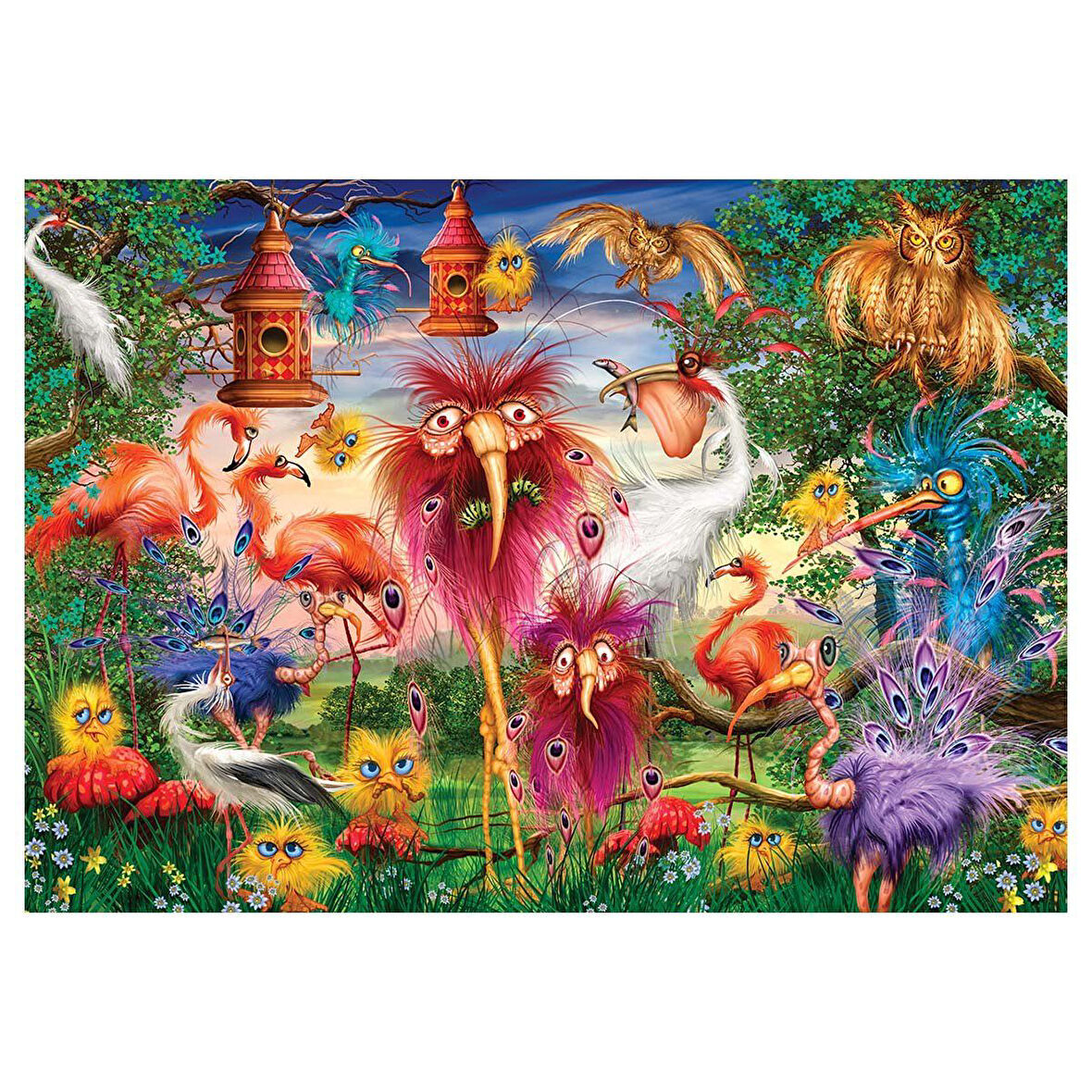 Kız Erkek Çocuk Oyuncak KS Ugly Birds 1000 Parça Puzzle Kız Erkek Çocuk Oyuncak Eğitici Eğlenceli Oy