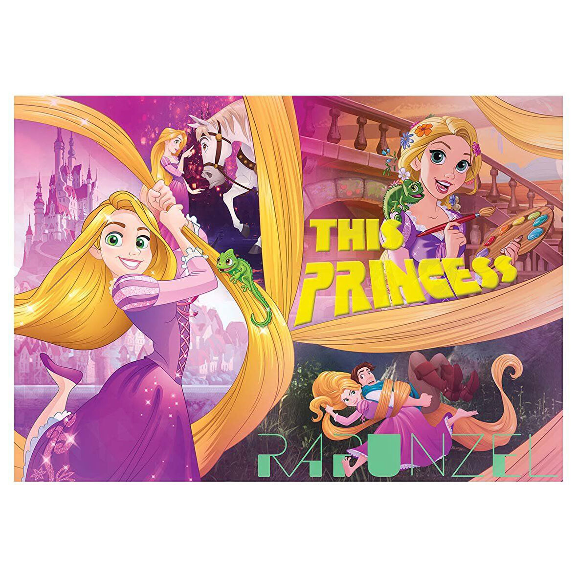 Kız Erkek Çocuk Oyuncak KS Tangled 100 Parça Puzzle Kız Erkek Çocuk Oyuncak Eğitici Eğlenceli Oyunca