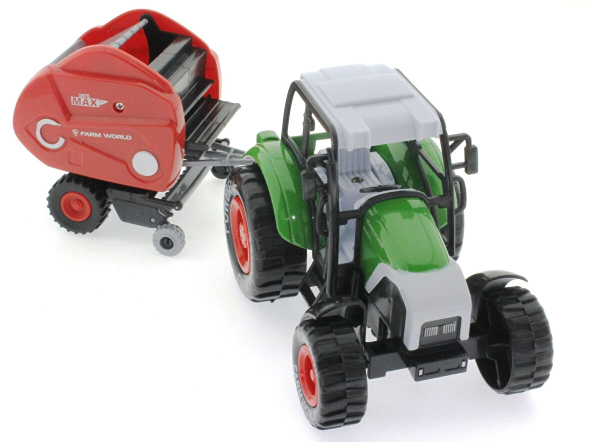 Kız Erkek Çocuk Oyuncak Sürtmeli Die Cast Yeşil Traktörlü Biçerdöver Kız Erkek Çocuk Oyuncak Eğitici