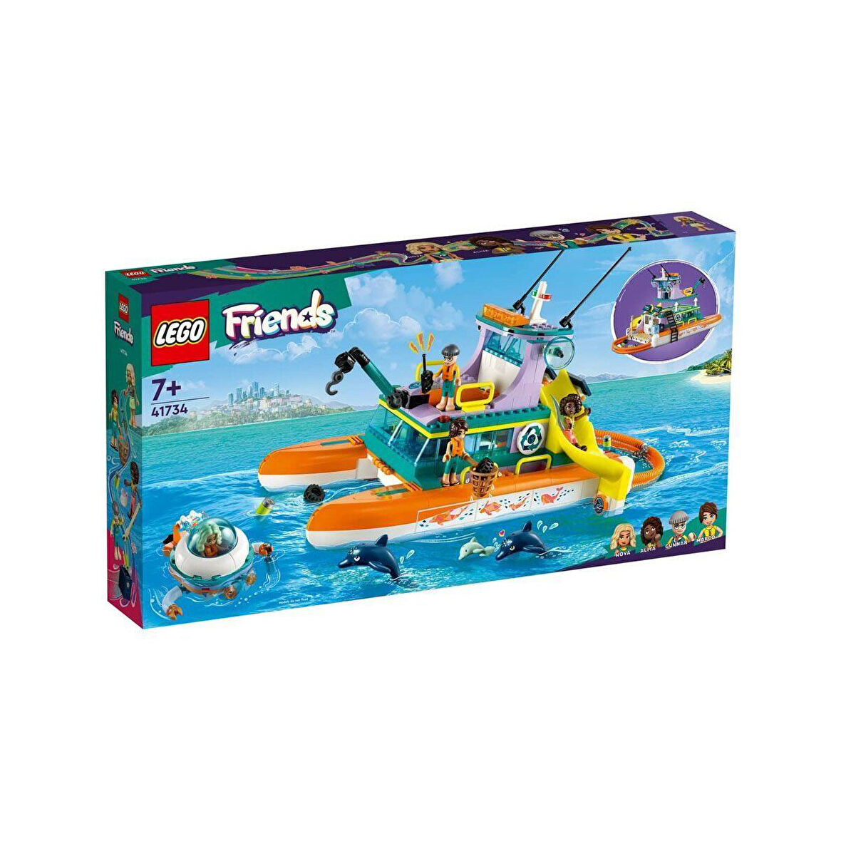Kız Erkek Çocuk Oyuncak 41734 LEGO® Friends - Kurtarma Teknesi 717 parça +7 yaş Kız Erkek Çocuk Oyun