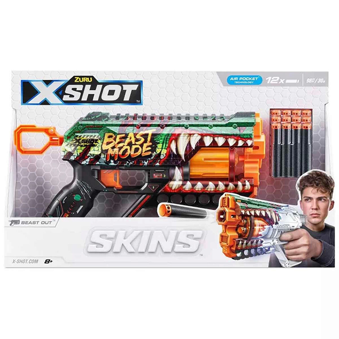 Kız Erkek Çocuk Oyuncak X-Shot Skins Griefer Dart Fırlatıcı 12 Dartlı - S00036561 Kız Erkek Çocuk Oy
