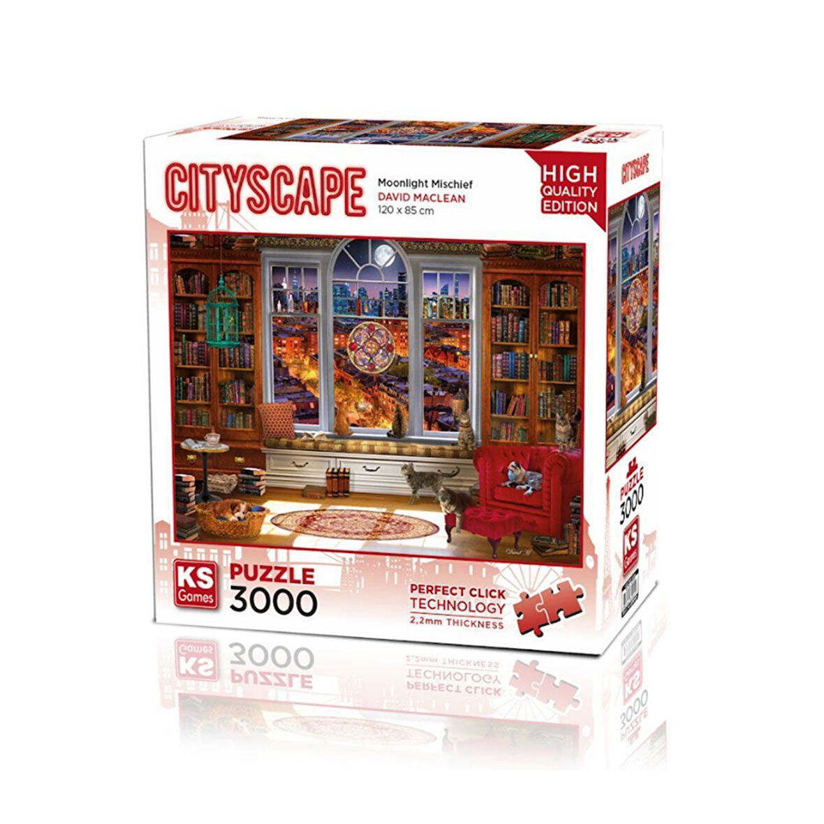 Kız Erkek Çocuk Oyuncak 23020 Moonlight Mischief 3000 Parça Puzzle -KS Puzzle Kız Erkek Çocuk Oyunca