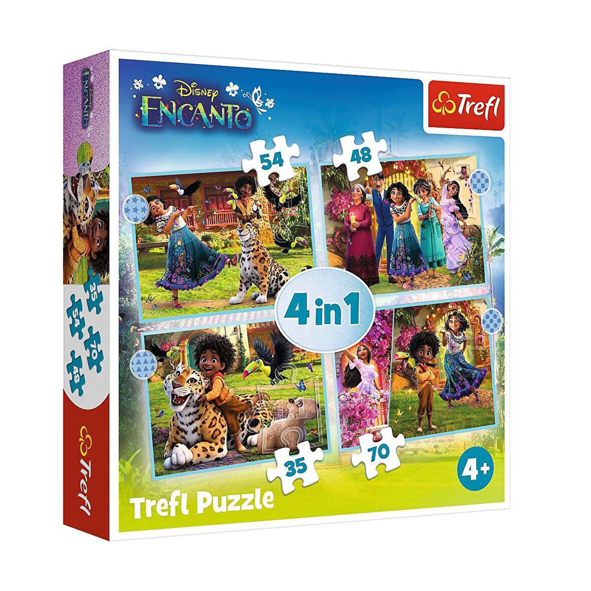 Kız Erkek Çocuk Oyuncak PUZZLE-34615 Encanto 4IN1 Puzzle Kız Erkek Çocuk Oyuncak Eğitici Eğlenceli O