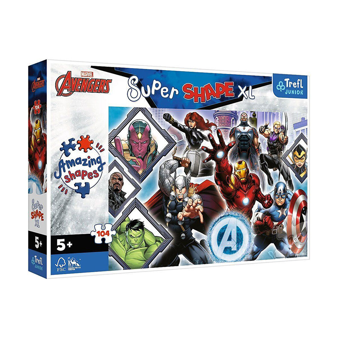 Kız Erkek Çocuk Oyuncak PUZZLE-50018 The Avengers 104 Parça Çocuk Puzzle Kız Erkek Çocuk Oyuncak Eği