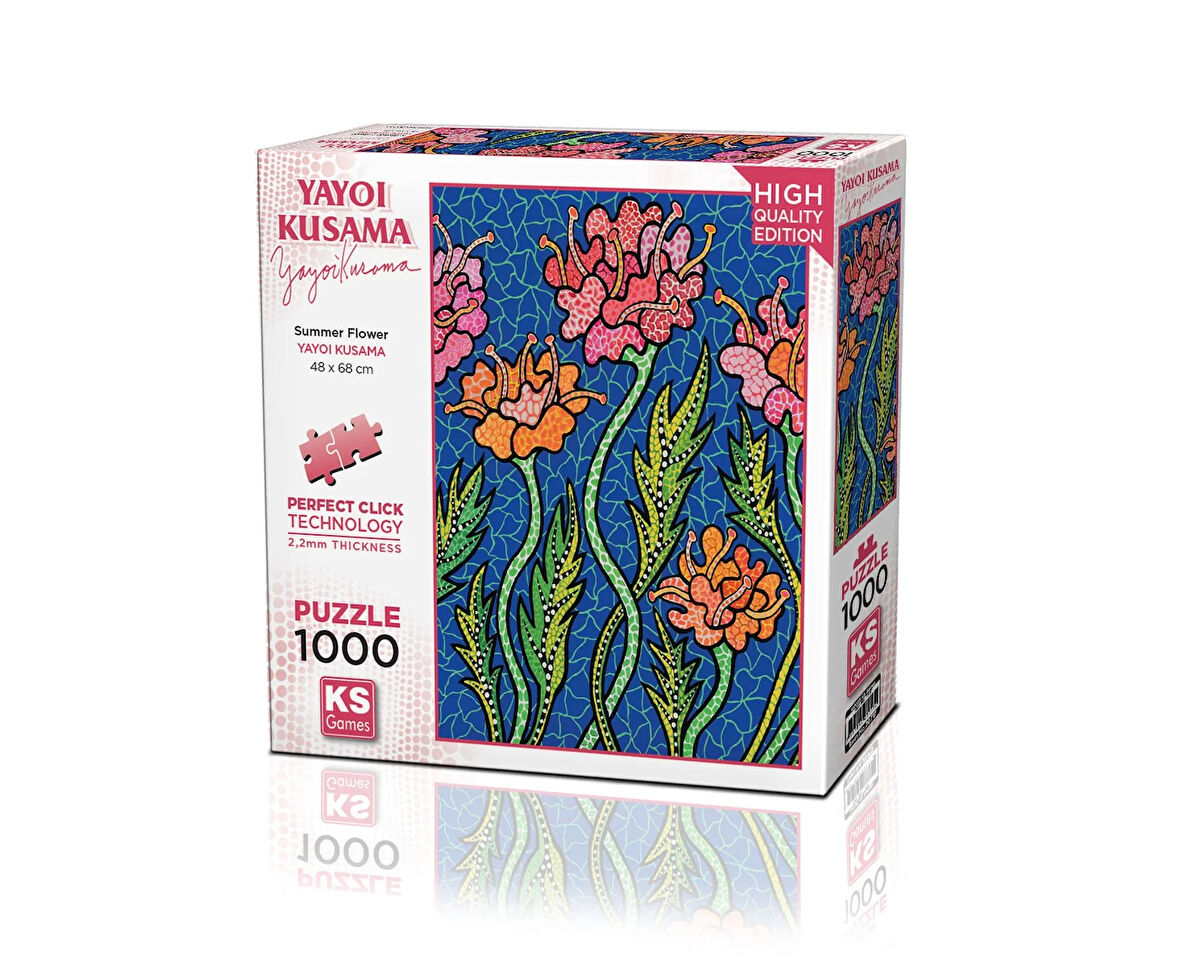 Kız Erkek Çocuk Oyuncak KS Puzzle 1000 Parça Yayoi Kusama Summer Flowers Kız Erkek Çocuk Oyuncak Eği