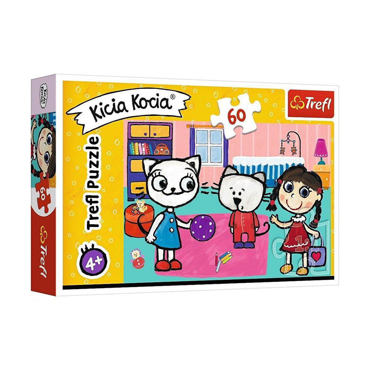 Kız Erkek Çocuk Oyuncak 17343 Trefl/60 PUZZLE KİCİA KOCİA KİTTY CAR YAPBOZ Kız Erkek Çocuk Oyuncak E