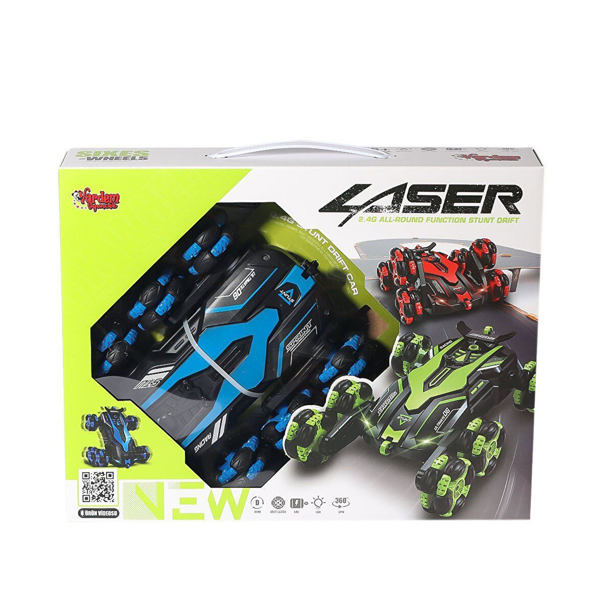 Kız Erkek Çocuk Oyuncak RQ3021 Kumandalı 6 Teker Buharlı Akrobat Araba -Vardem Kız Erkek Çocuk Oyunc